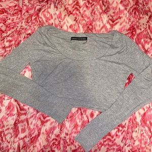 Naked Wardrobe LS crop top Size M